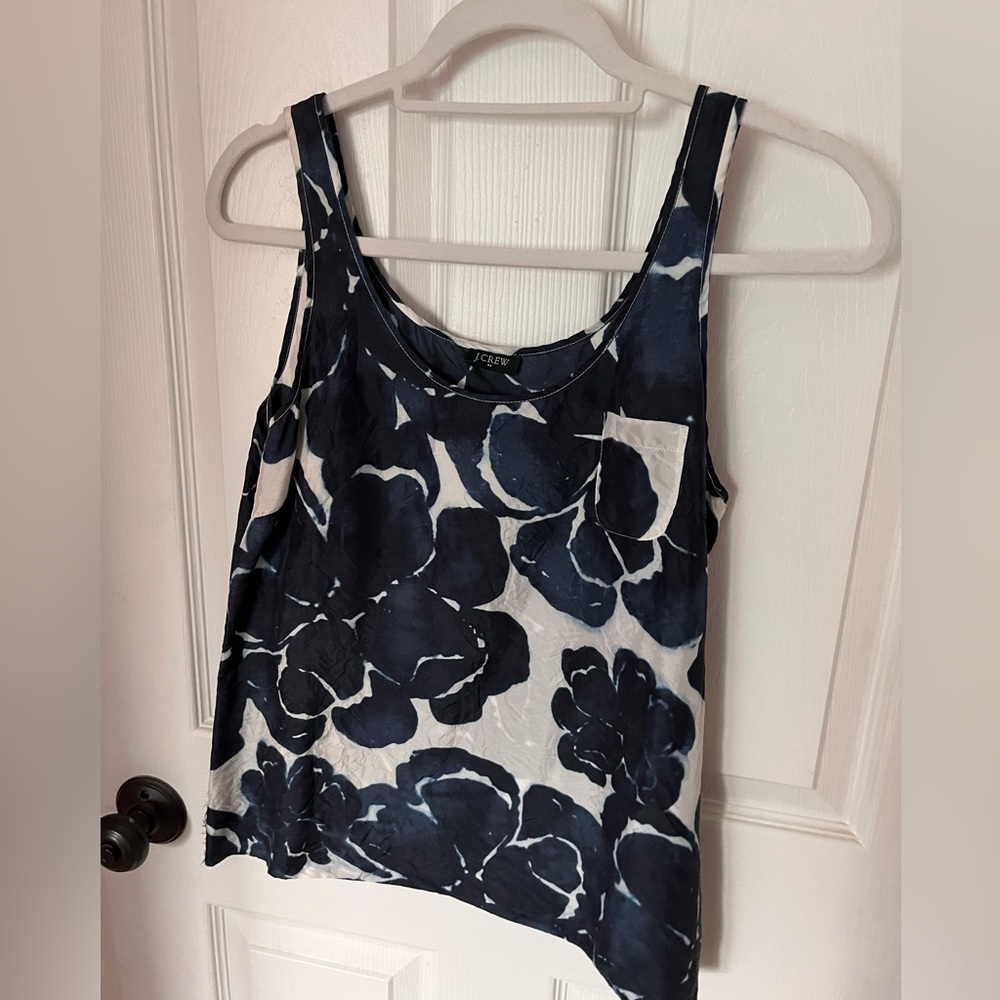 JCrew Factory Navy and White Tank Top -Size M